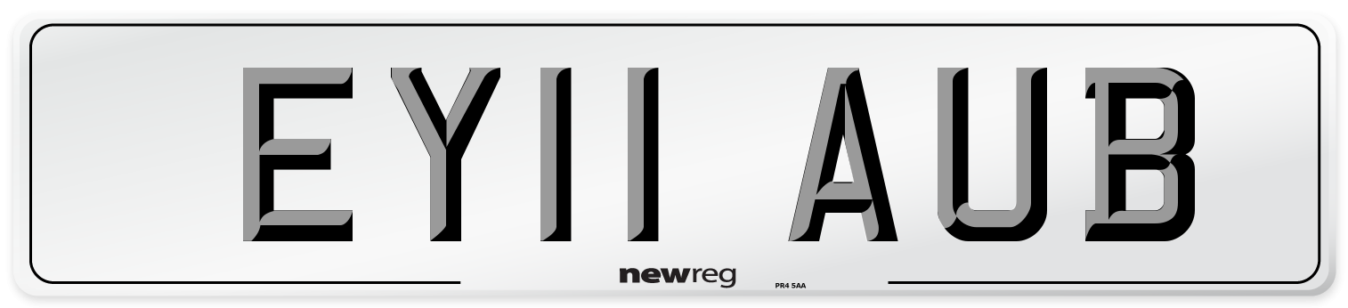 EY11 AUB Number Plate from New Reg